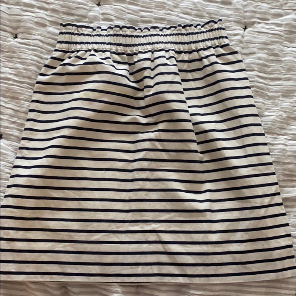 J. Crew Factory Striped Linen Skirt Sz 00